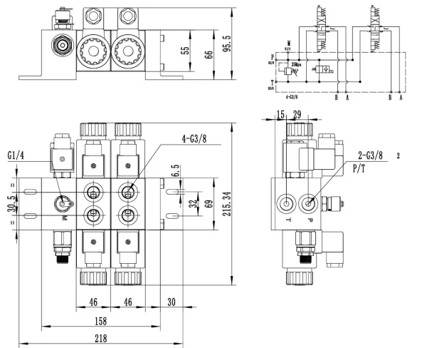gidroraspredelitel-sekcionnyy-dcf6j-1xjcg24-b-2-25z5l-2-sekcii-upravlenie-elektricheskoe-rekith-chertyozh