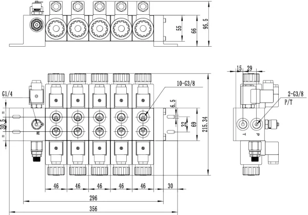 gidroraspredelitel-sekcionnyy-dcf6j-1xjcg24-b-5-25z5l-5-sekciy-upravlenie-elektricheskoe-rekith-chertyozh